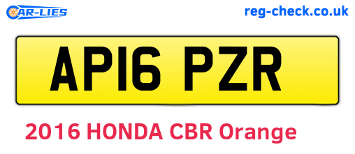 AP16PZR are the vehicle registration plates.