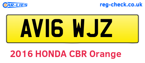 AV16WJZ are the vehicle registration plates.