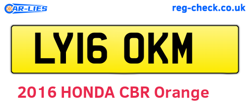 LY16OKM are the vehicle registration plates.