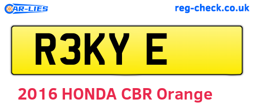 R3KYE are the vehicle registration plates.