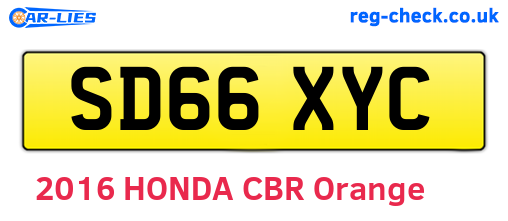 SD66XYC are the vehicle registration plates.