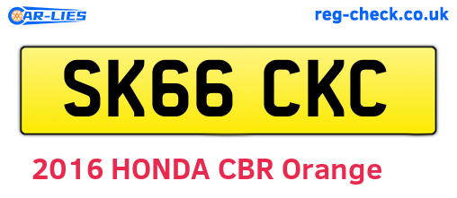 SK66CKC are the vehicle registration plates.