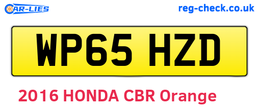 WP65HZD are the vehicle registration plates.