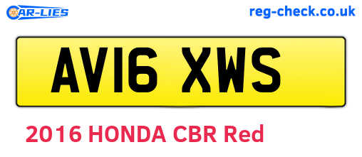 AV16XWS are the vehicle registration plates.