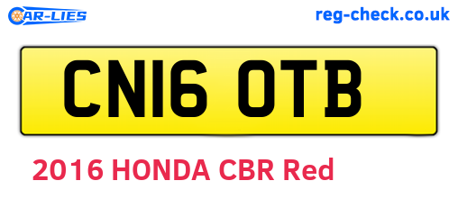 CN16OTB are the vehicle registration plates.