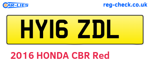 HY16ZDL are the vehicle registration plates.