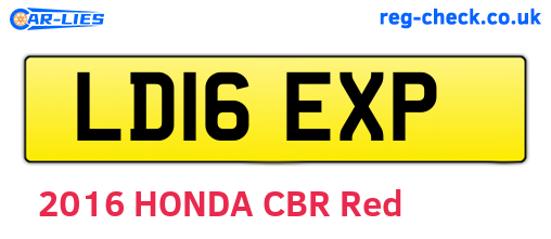 LD16EXP are the vehicle registration plates.