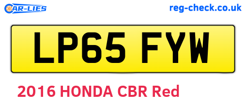 LP65FYW are the vehicle registration plates.