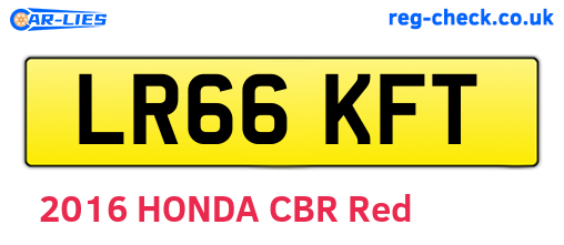 LR66KFT are the vehicle registration plates.