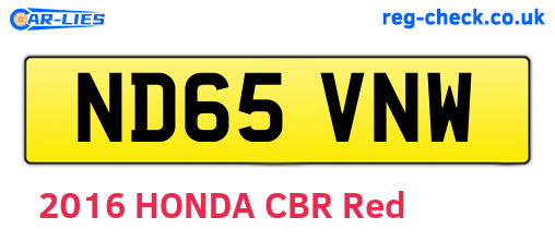 ND65VNW are the vehicle registration plates.