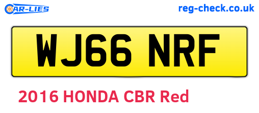 WJ66NRF are the vehicle registration plates.