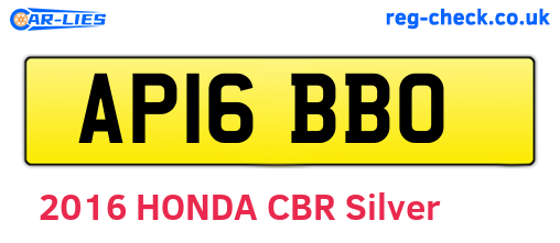 AP16BBO are the vehicle registration plates.