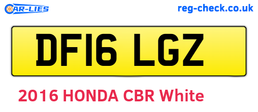DF16LGZ are the vehicle registration plates.