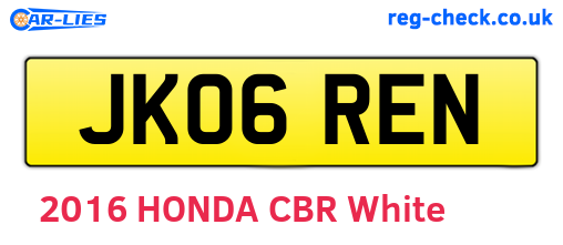 JK06REN are the vehicle registration plates.