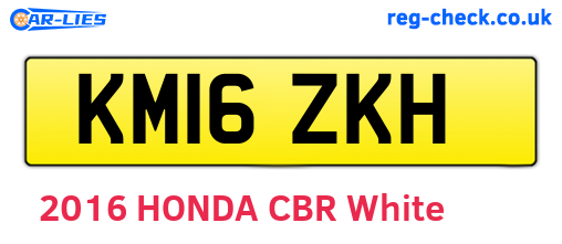 KM16ZKH are the vehicle registration plates.
