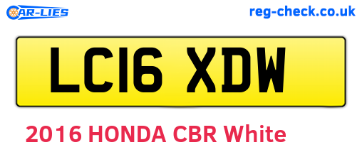 LC16XDW are the vehicle registration plates.