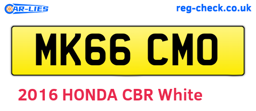 MK66CMO are the vehicle registration plates.