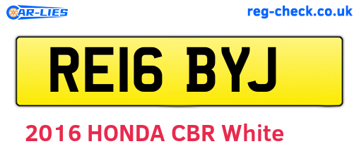 RE16BYJ are the vehicle registration plates.