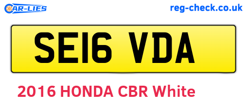 SE16VDA are the vehicle registration plates.