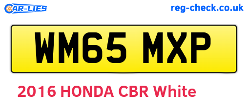 WM65MXP are the vehicle registration plates.