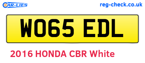 WO65EDL are the vehicle registration plates.