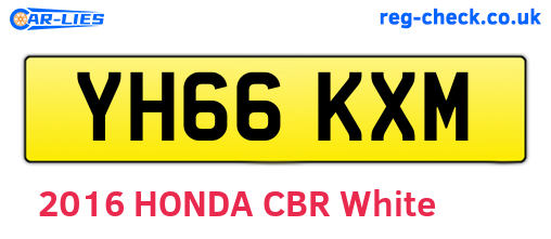 YH66KXM are the vehicle registration plates.