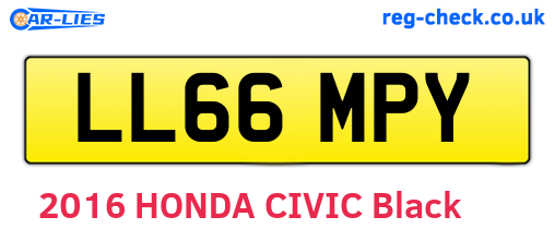 LL66MPY are the vehicle registration plates.