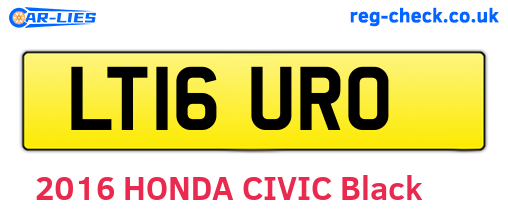 LT16URO are the vehicle registration plates.