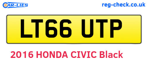 LT66UTP are the vehicle registration plates.