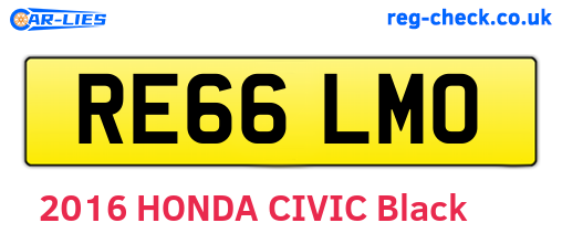 RE66LMO are the vehicle registration plates.