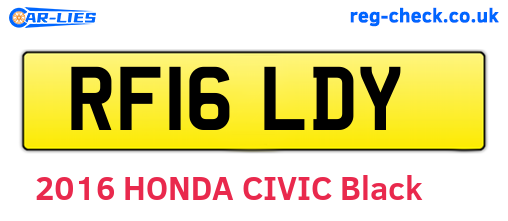 RF16LDY are the vehicle registration plates.