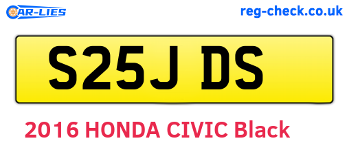 S25JDS are the vehicle registration plates.