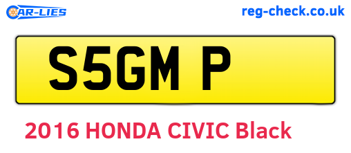 S5GMP are the vehicle registration plates.