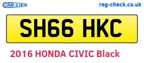 SH66HKC are the vehicle registration plates.