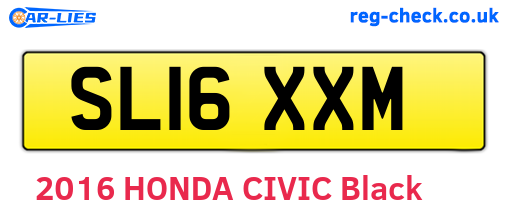 SL16XXM are the vehicle registration plates.