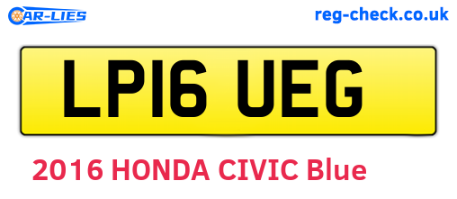 LP16UEG are the vehicle registration plates.
