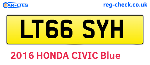 LT66SYH are the vehicle registration plates.