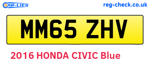 MM65ZHV are the vehicle registration plates.