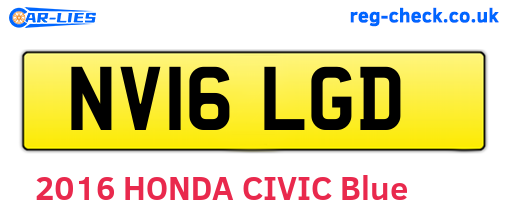NV16LGD are the vehicle registration plates.