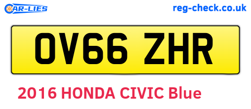 OV66ZHR are the vehicle registration plates.