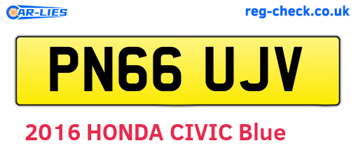PN66UJV are the vehicle registration plates.