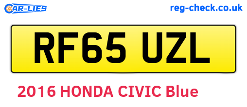 RF65UZL are the vehicle registration plates.