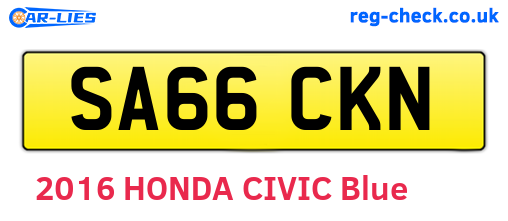 SA66CKN are the vehicle registration plates.