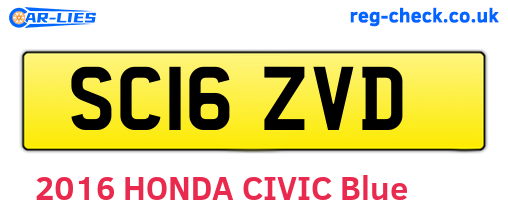 SC16ZVD are the vehicle registration plates.