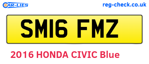 SM16FMZ are the vehicle registration plates.