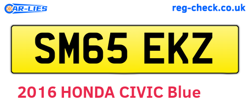 SM65EKZ are the vehicle registration plates.