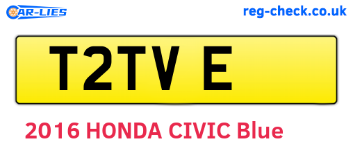 T2TVE are the vehicle registration plates.