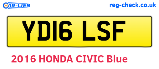 YD16LSF are the vehicle registration plates.