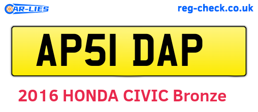 AP51DAP are the vehicle registration plates.