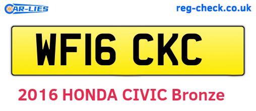 WF16CKC are the vehicle registration plates.